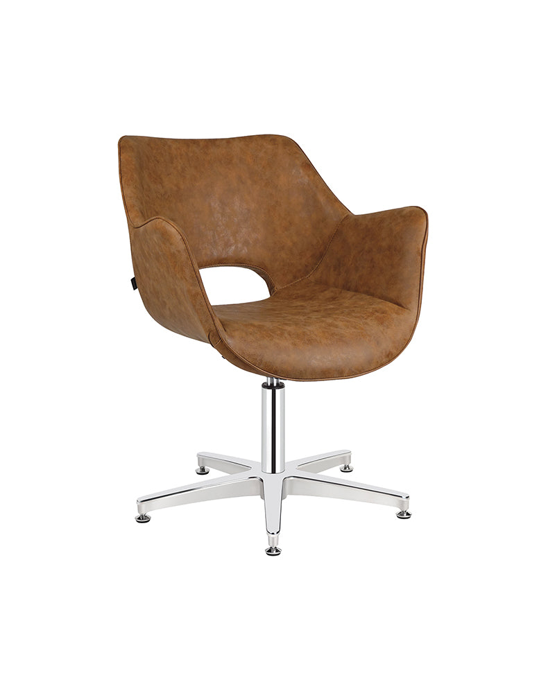 Chloe Tan - Brun Ventestol - Krom krydsfod